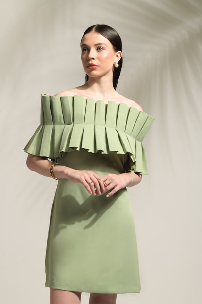 June Pleated A-line Dress