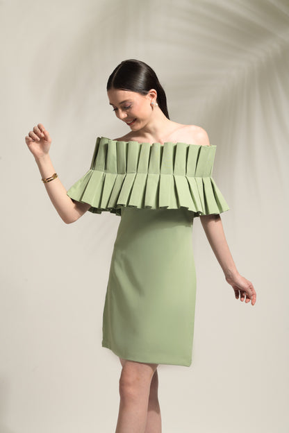 June Pleated A-line Dress