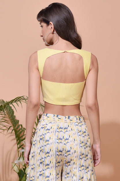 Fallon Hand Pleated Rayon Crop Top