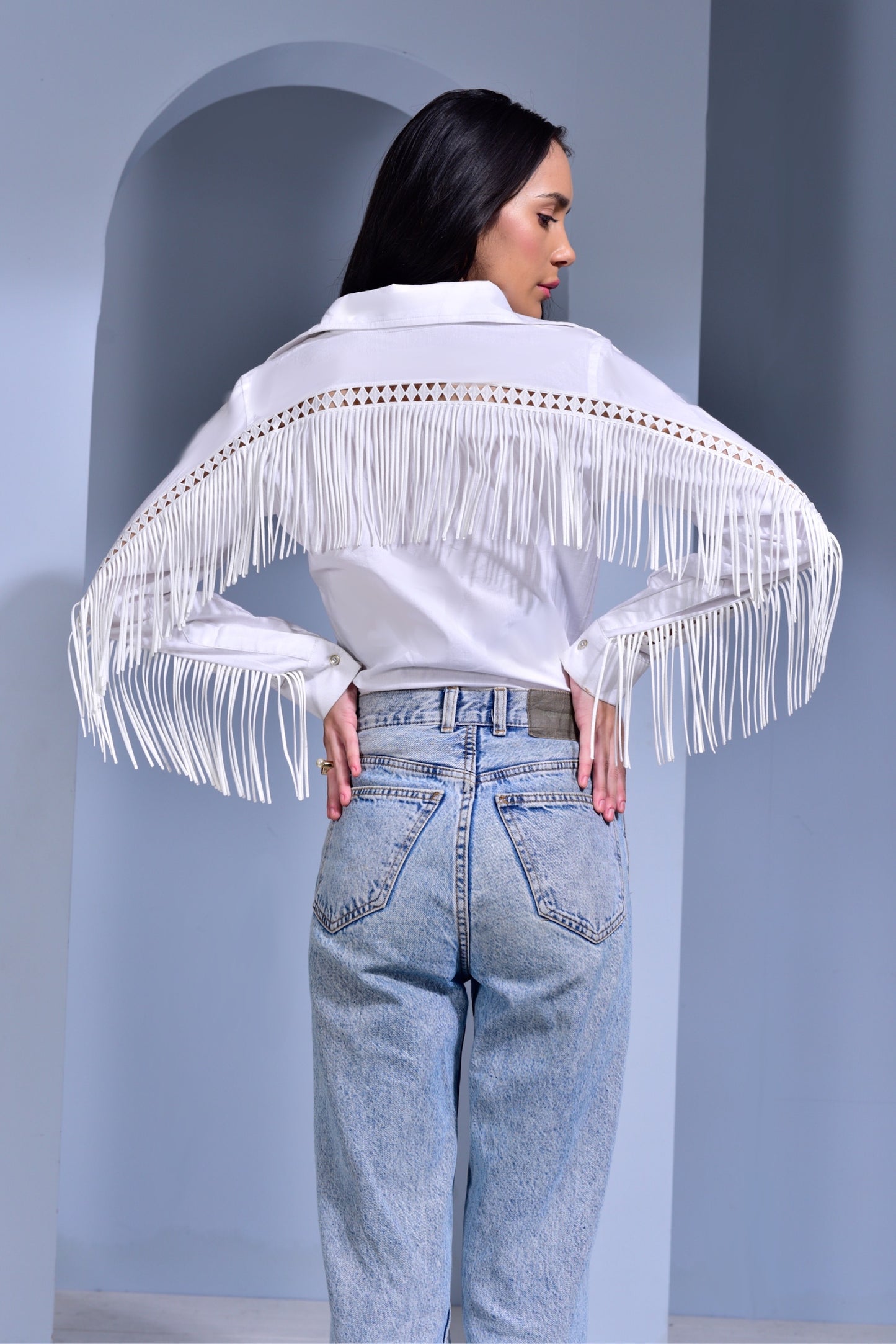 Siesta Relaxed Fit Shirt with Fringes