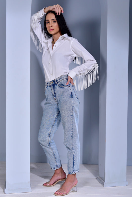 Siesta Relaxed Fit Shirt with Fringes